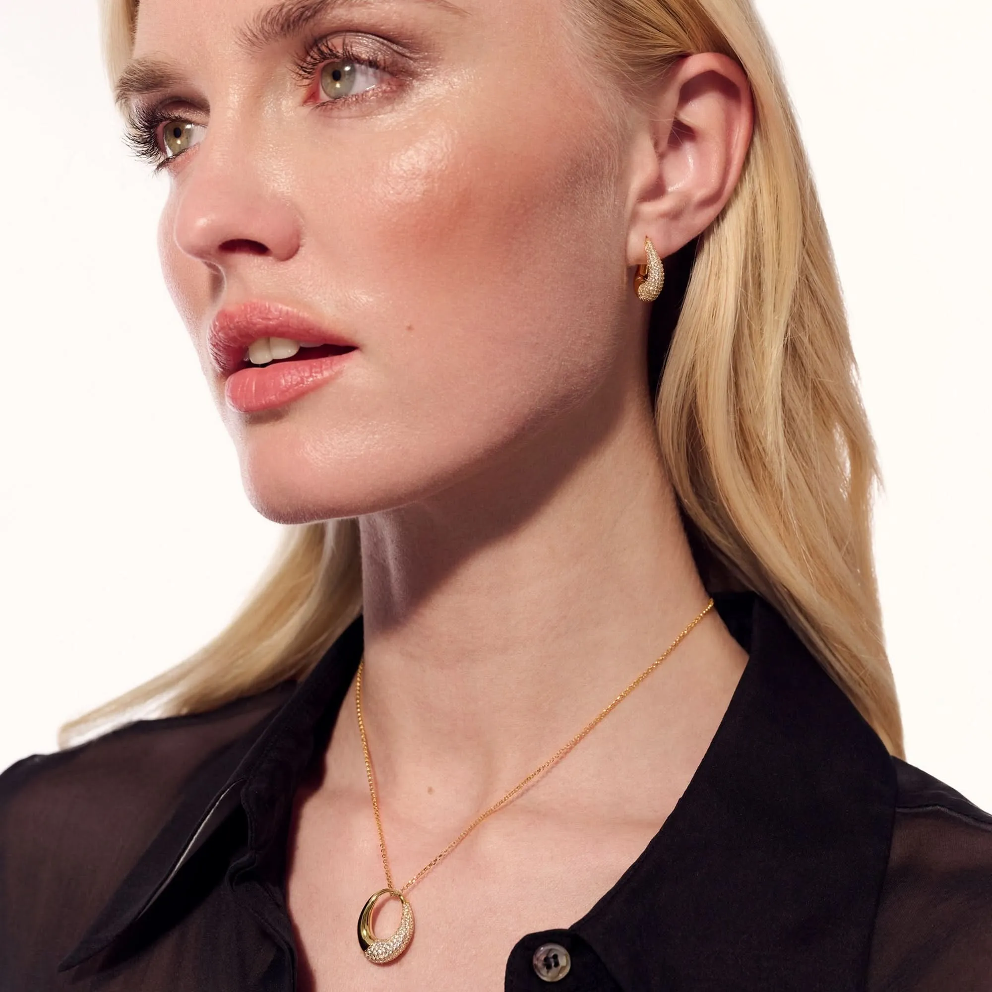 Gold Plated Glorenza Piccolo Earrings SJ-E2482-CZ-YG Sif Jakobs Jewellery