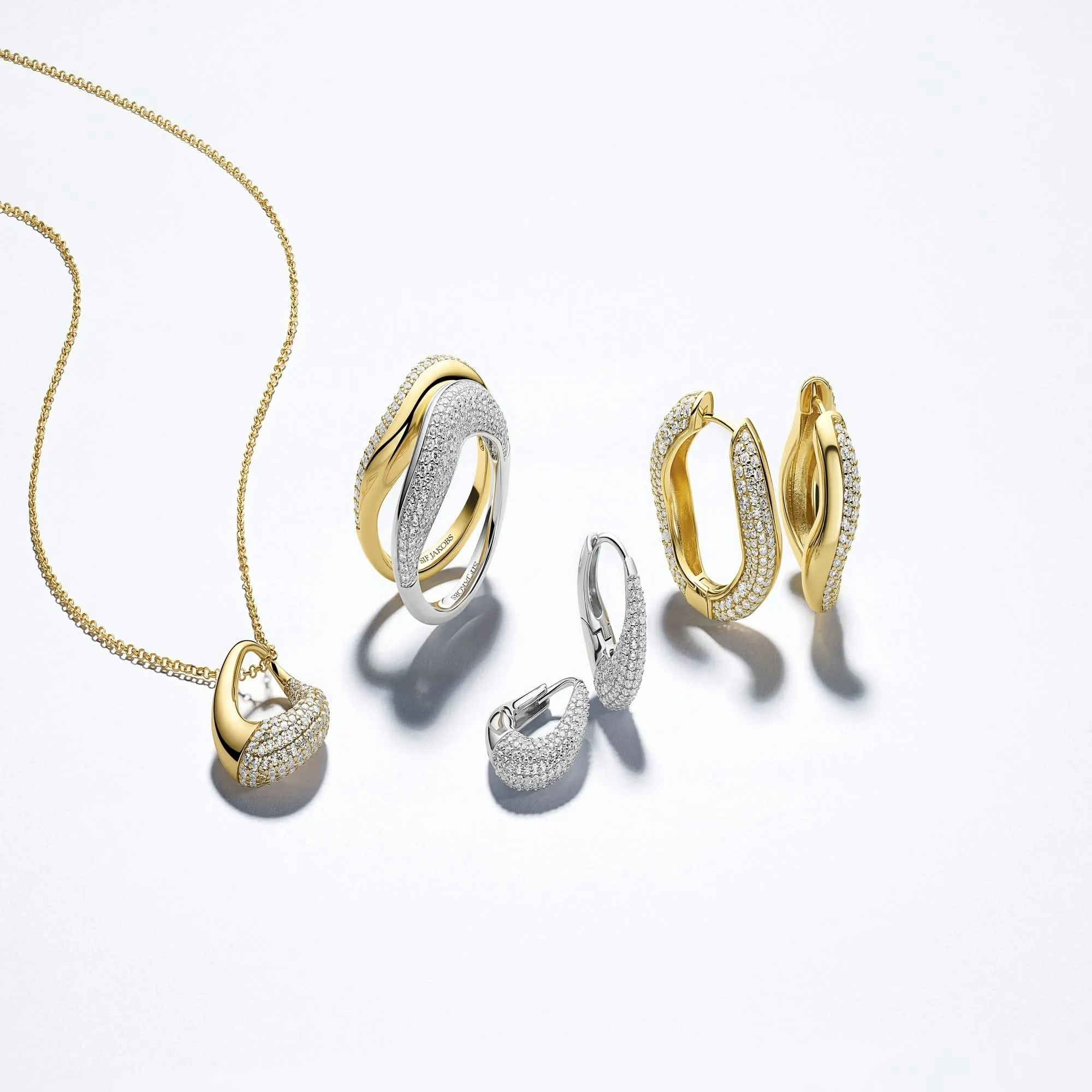 Gold Plated Glorenza Piccolo Earrings SJ-E2482-CZ-YG Sif Jakobs Jewellery