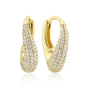 Gold Plated Glorenza Piccolo Earrings SJ-E2482-CZ-YG Sif Jakobs Jewellery
