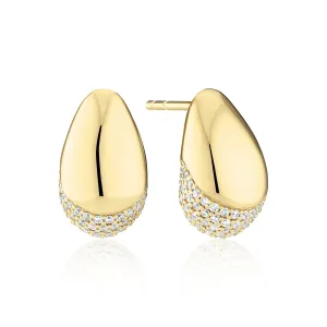 Gold Plated Goccia Earrings SJ-E2479-CZ-YG Sif Jakobs Jewellery