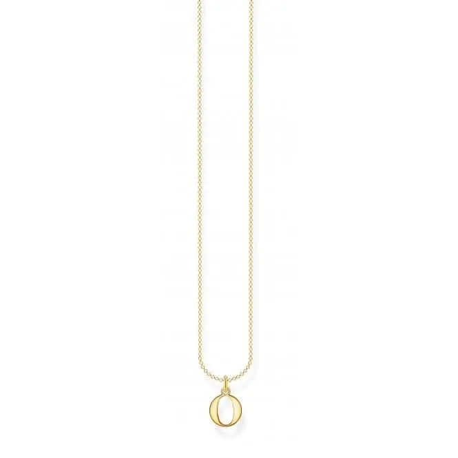 Gold Plated Letter O Necklace KE2024-413-39-L45V Thomas Sabo Necklaces
