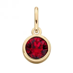 Gold Plated Ruby Swarovski Crystal Pendant Beginnings Jewellery
