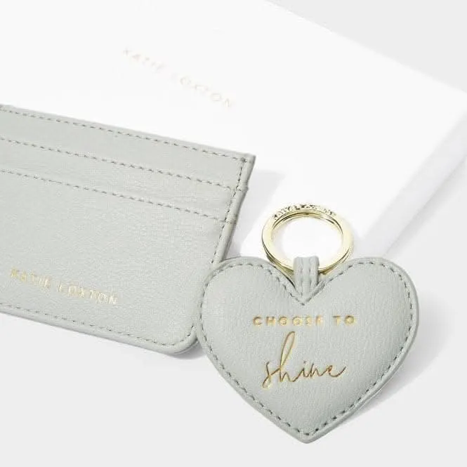 Grey Card Holder & Keyring Set KLB3064 Katie Loxton Jewelry And Accessories