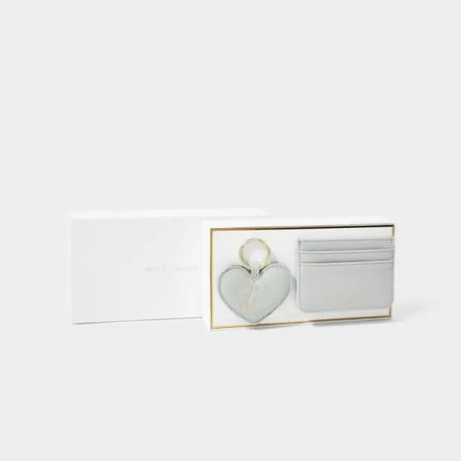 Grey Card Holder & Keyring Set KLB3064 Katie Loxton Jewelry And Accessories