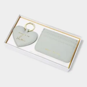 Grey Card Holder & Keyring Set KLB3064 Katie Loxton Jewelry And Accessories