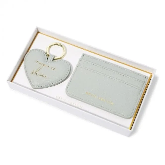Grey Card Holder & Keyring Set KLB3064 Katie Loxton Jewelry And Accessories