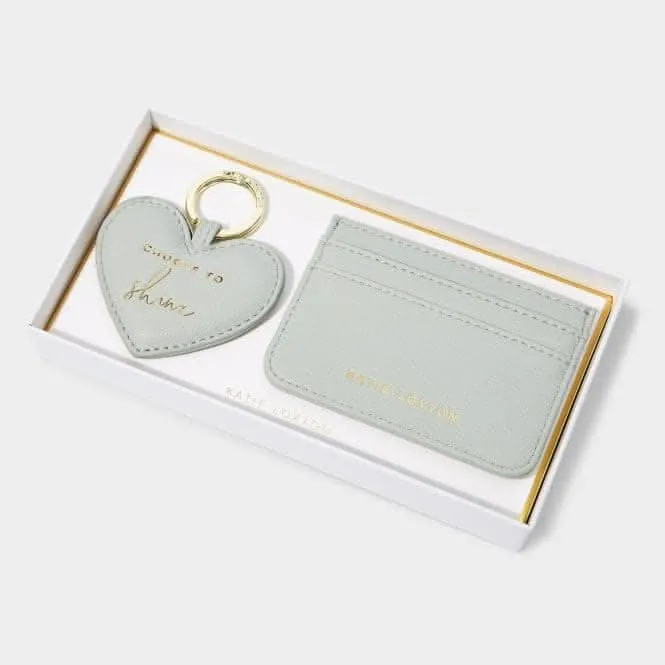 Grey Card Holder & Keyring Set KLB3064 Katie Loxton Jewelry And Accessories