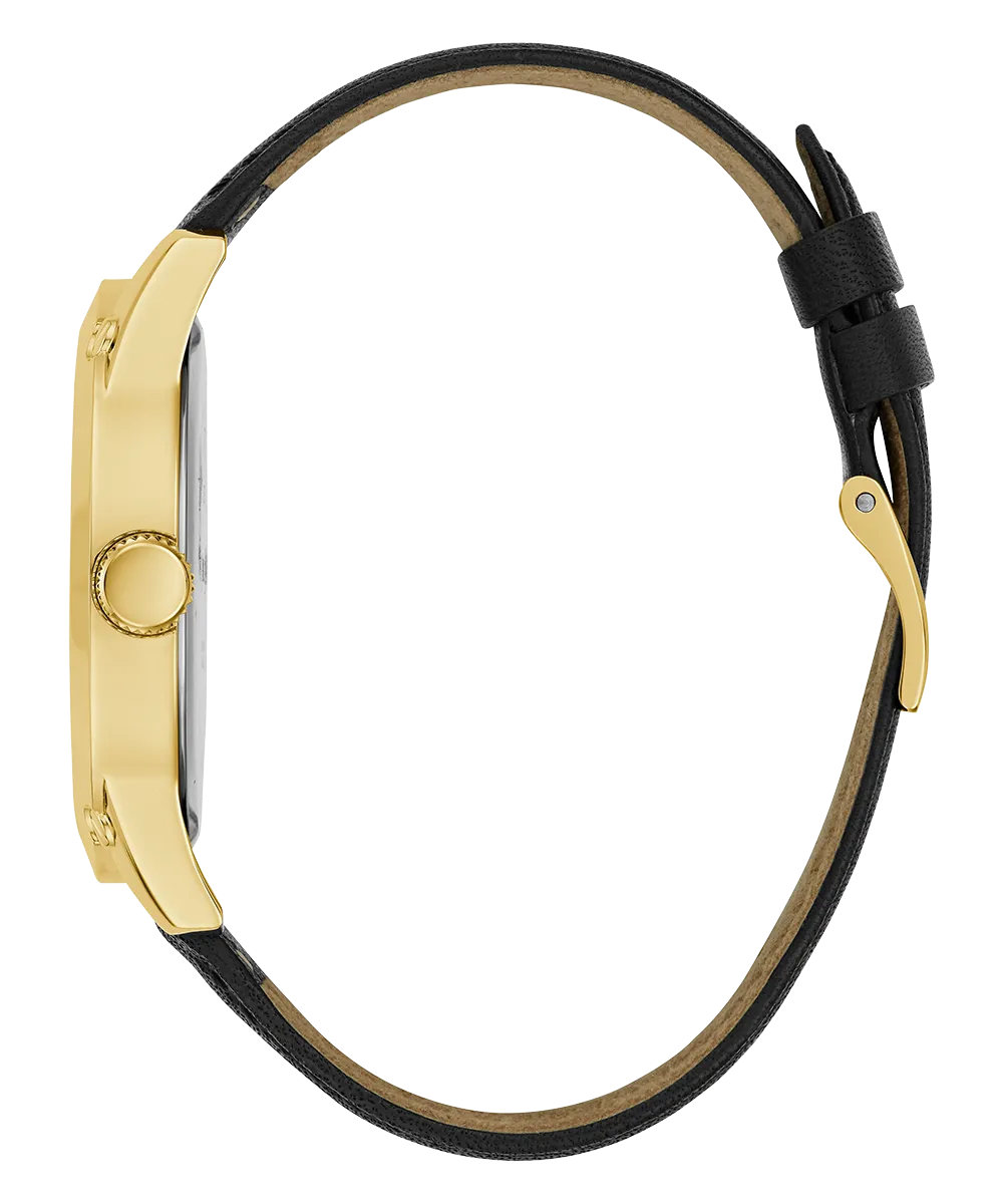Guess Mens Gold Watches GUESS Mens Black Gold Analog Watch