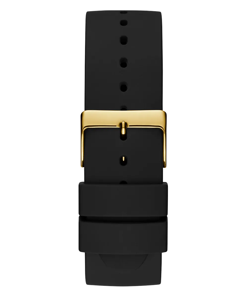 Guess Mens Gold Watches GUESS Mens Black Gold Tone Analog Watch