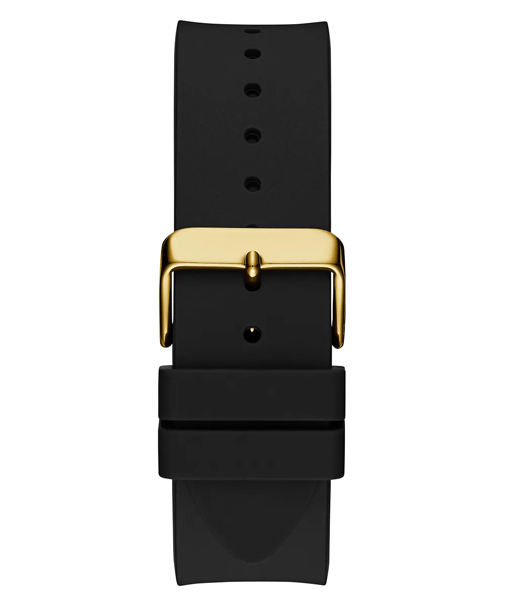 Guess Mens Gold Watches GUESS Mens Black Gold Tone Analog Watch