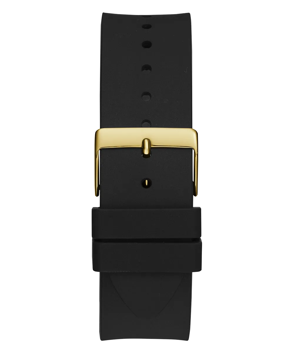 Guess Mens Gold Watches GUESS Mens Black Gold Tone Analog Watch