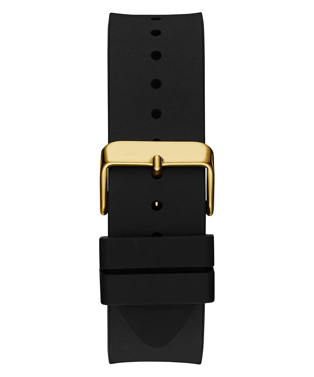 Guess Mens Gold Watches GUESS Mens Black Gold Tone Analog Watch