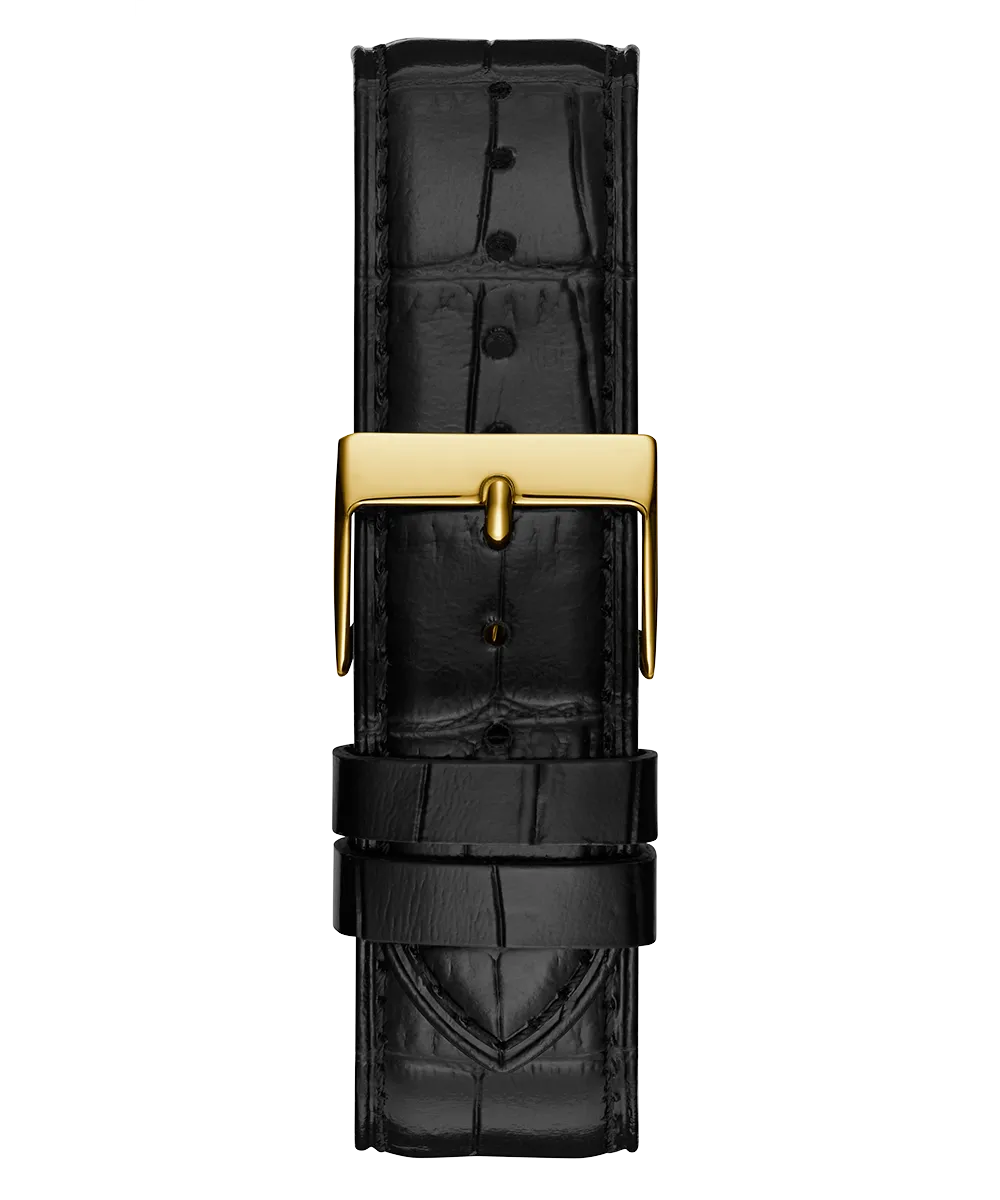 Guess Mens Gold Watches GUESS Mens Black Gold Tone Analog Watch