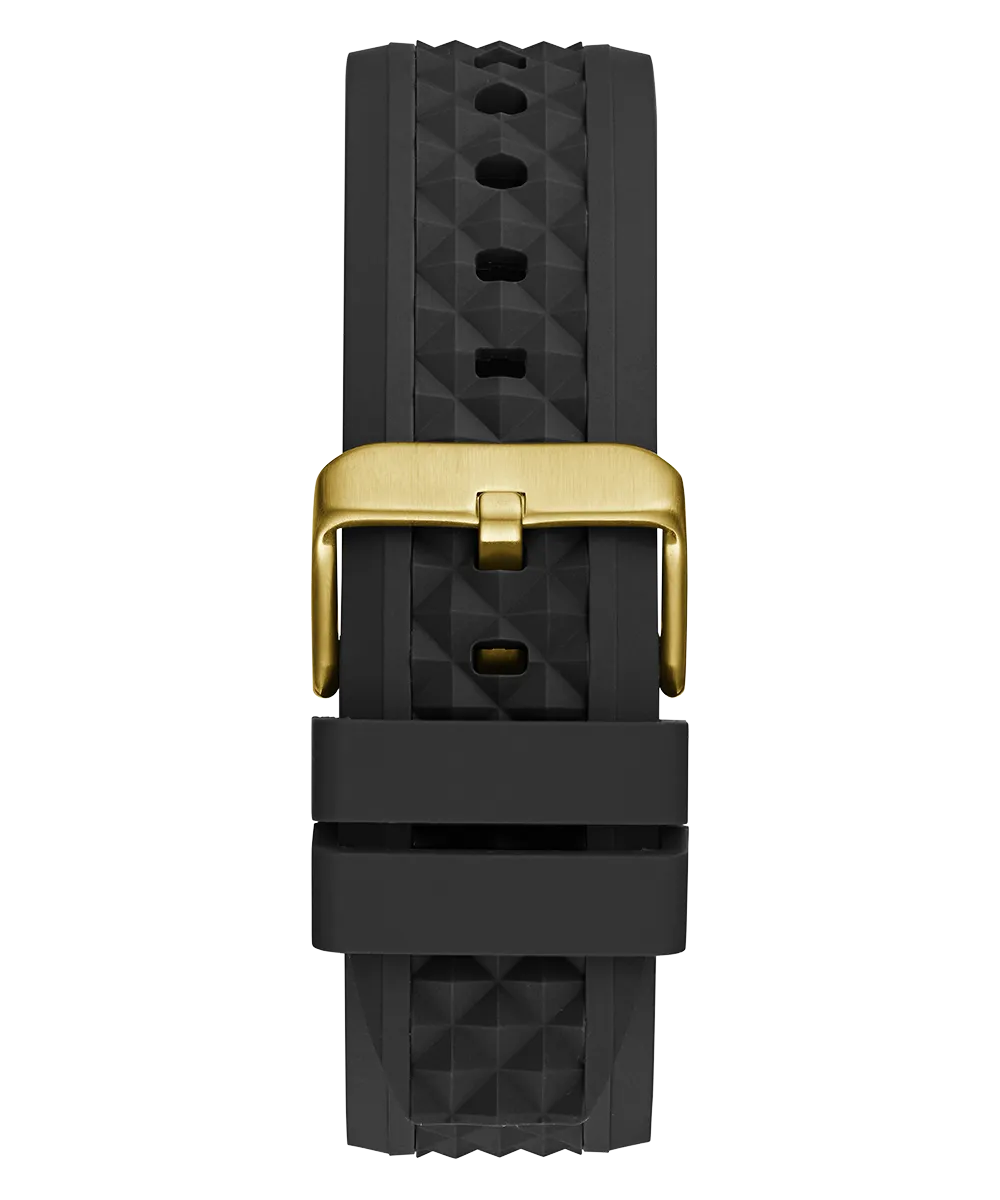 Guess Mens Gold Watches GUESS Mens Black Gold Tone Multi-function Watch