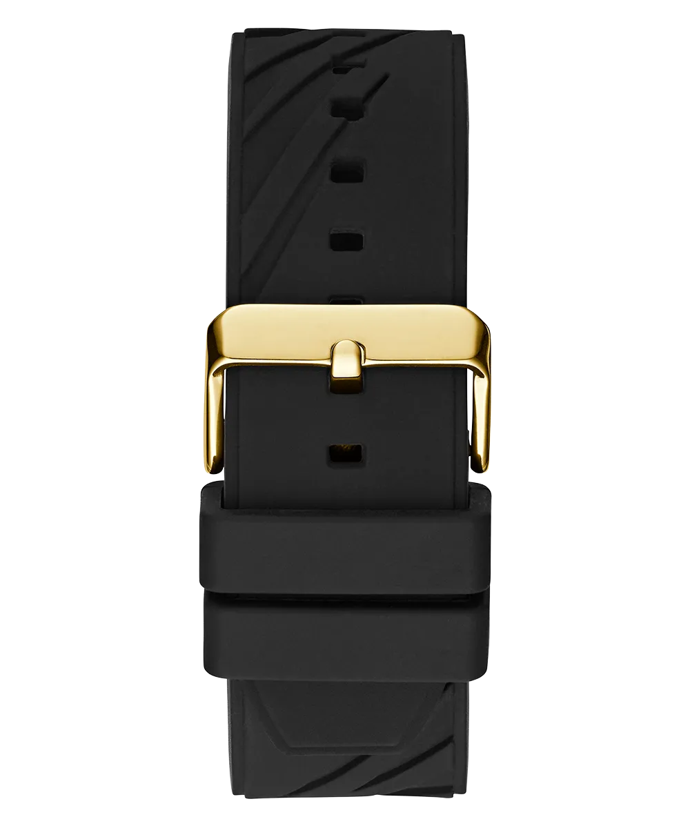 Guess Mens Gold Watches GUESS Mens Black Gold Tone Multi-function Watch