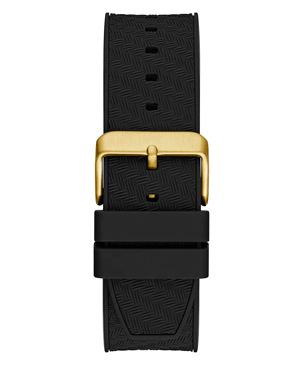 Guess Mens Gold Watches GUESS Mens Black Gold Tone Multi-function Watch