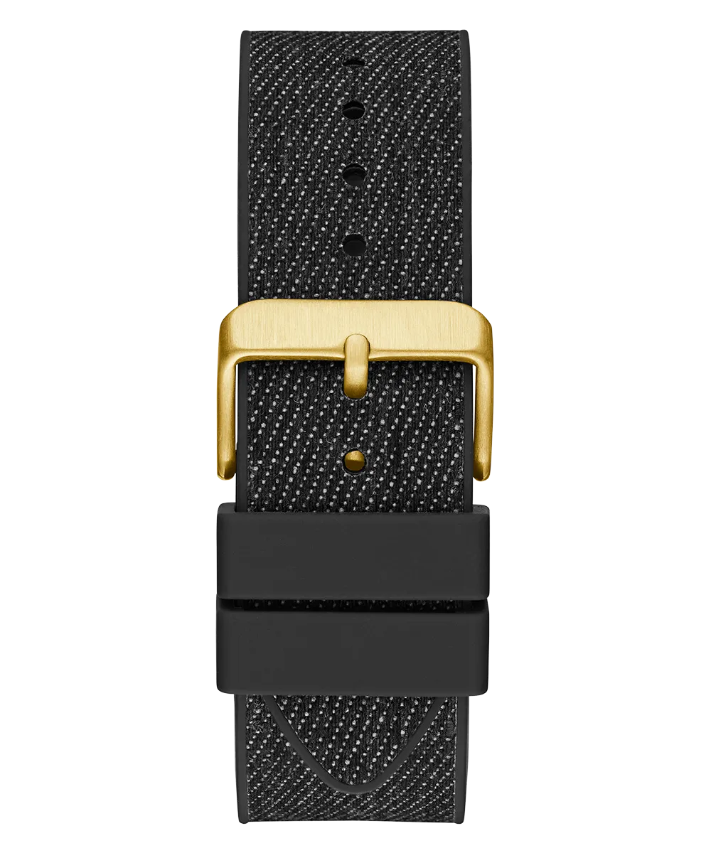 Guess Mens Gold Watches Guess Mens Black Gold Tone Multi-function Watch