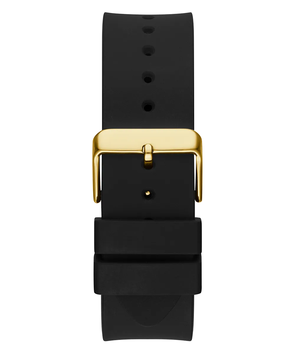 Guess Mens Gold Watches GUESS Mens Black Gold Tone Multi-function Watch