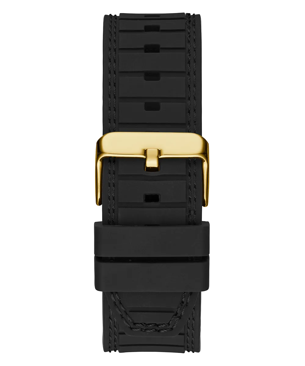 Guess Mens Gold Watches GUESS Mens Black Gold Tone Multi-function Watch