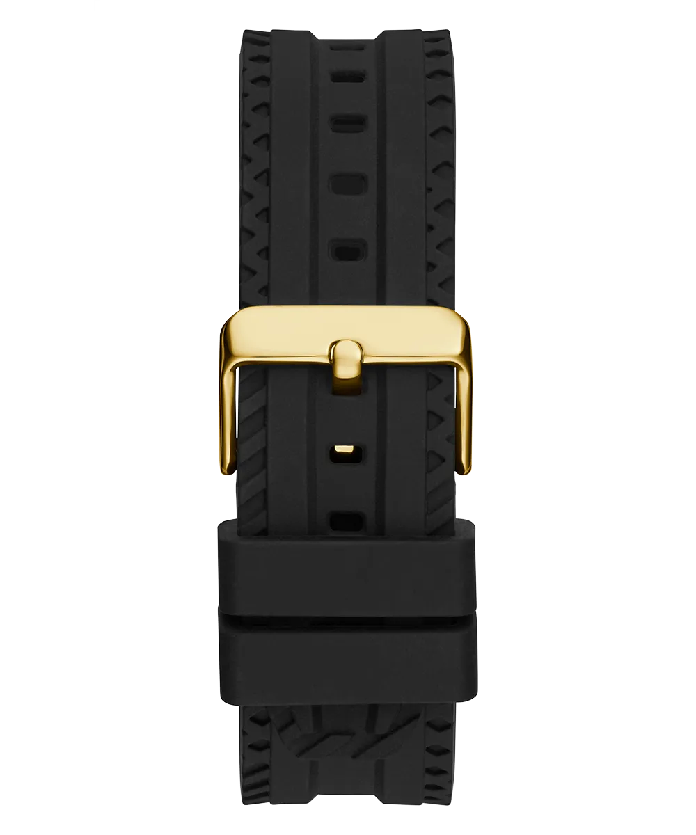 Guess Mens Gold Watches GUESS Mens Black Gold Tone Multi-function Watch