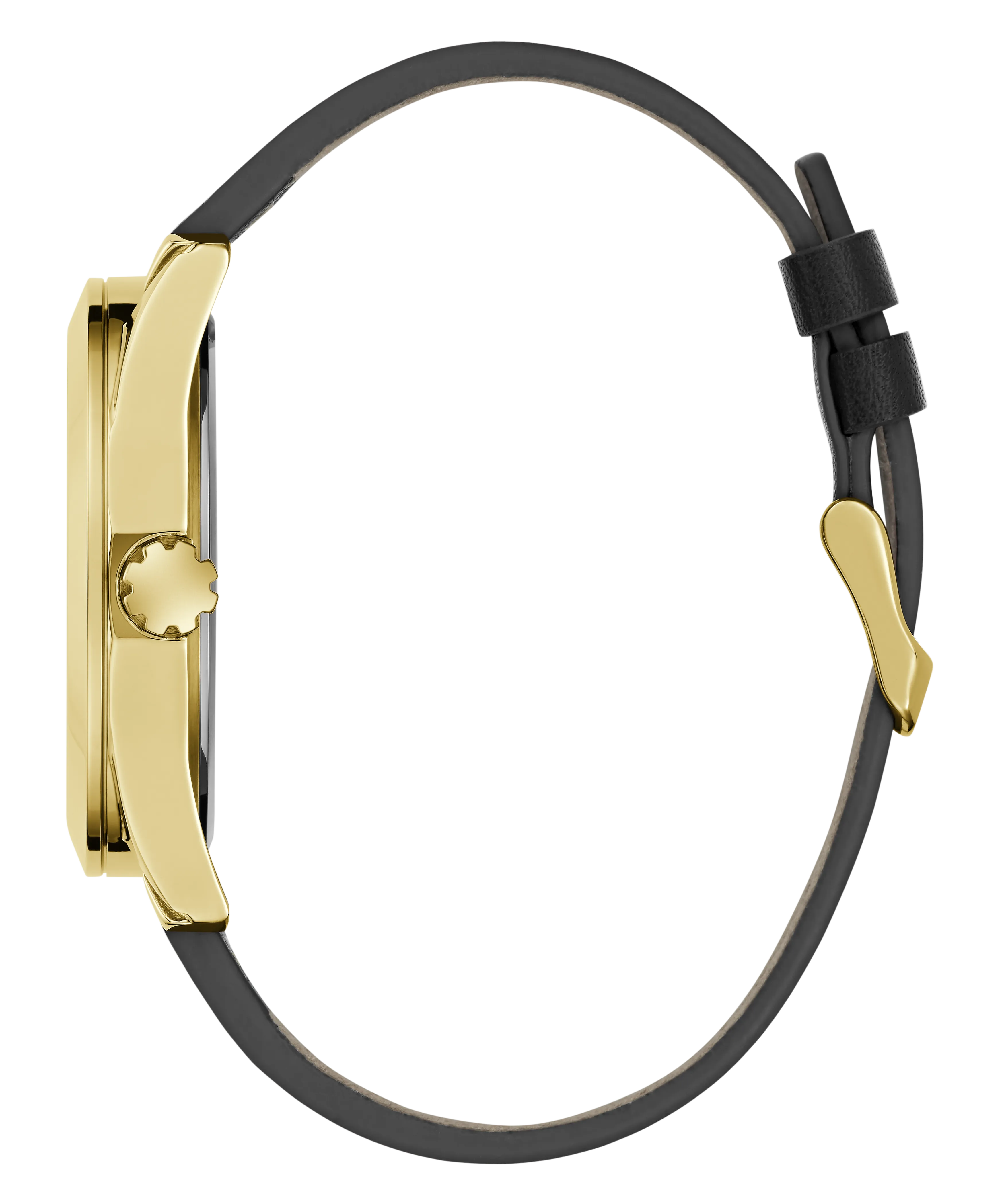Guess Mens Gold Watches Guess Mens Black Gold Tone Multi-function Watch