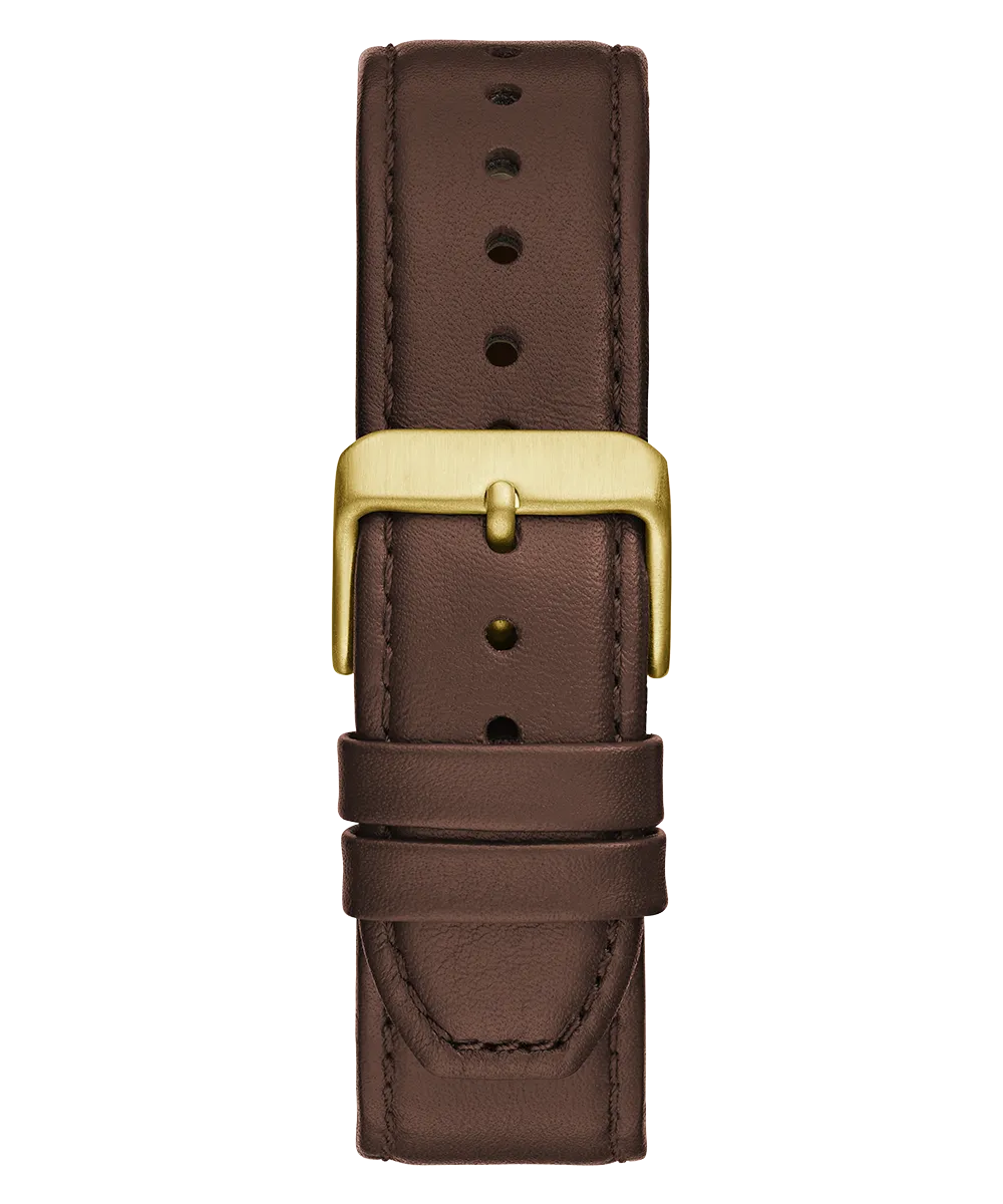 Guess Mens Gold Watches GUESS Mens Brown Gold Tone Analog Watch