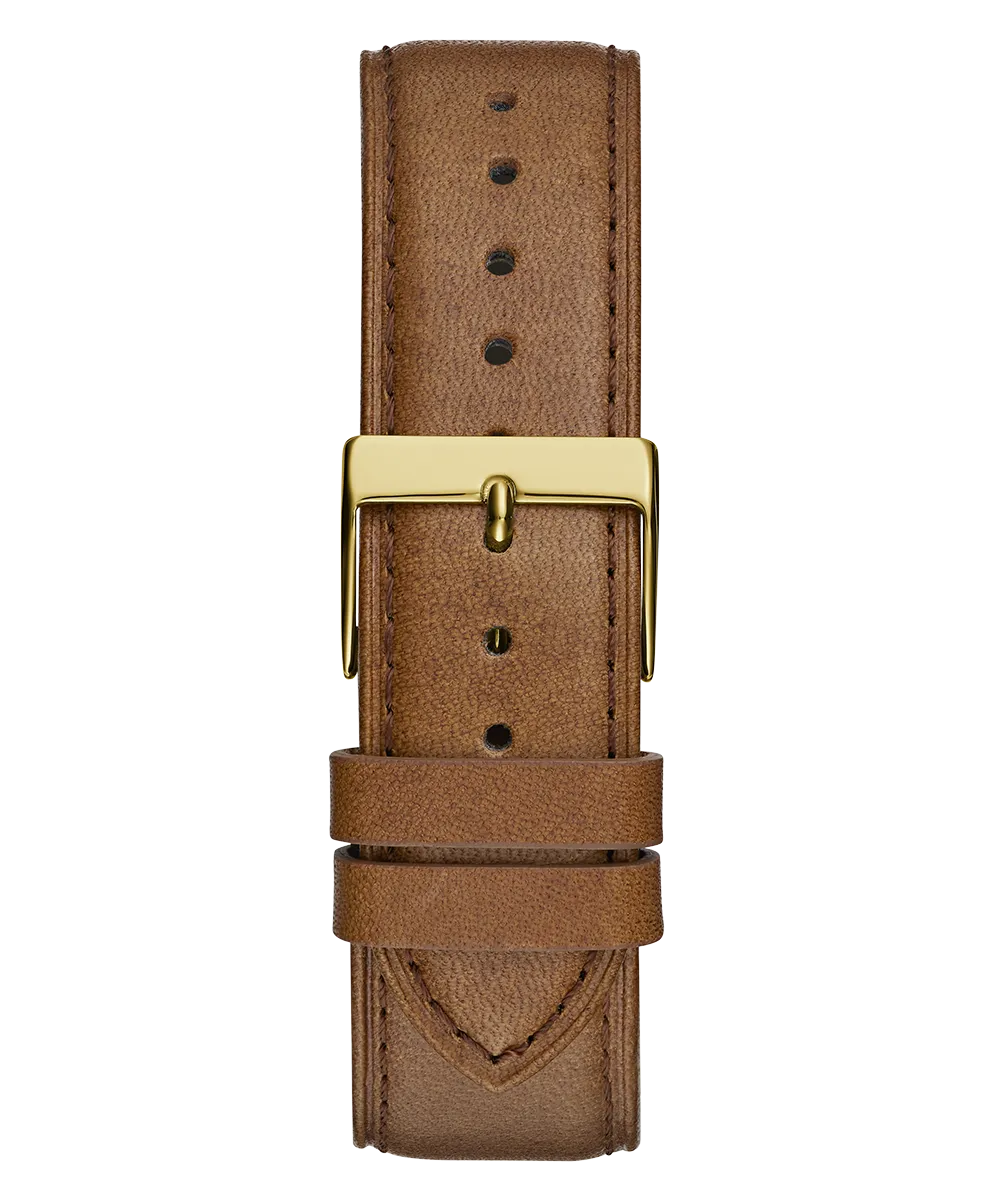 Guess Mens Gold Watches GUESS Mens Brown Gold Tone Analog Watch