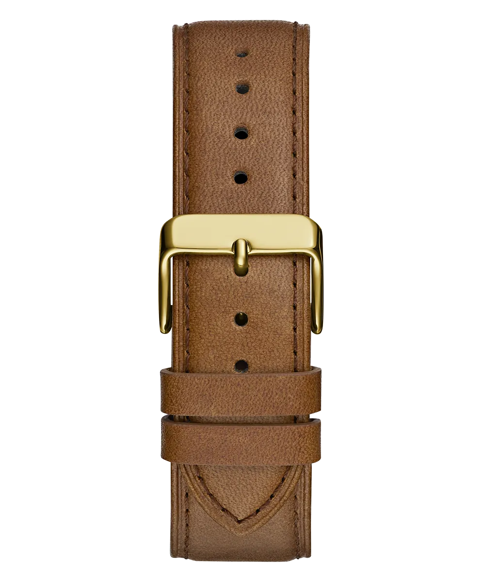 Guess Mens Gold Watches GUESS Mens Brown Gold Tone Multi-function Watch