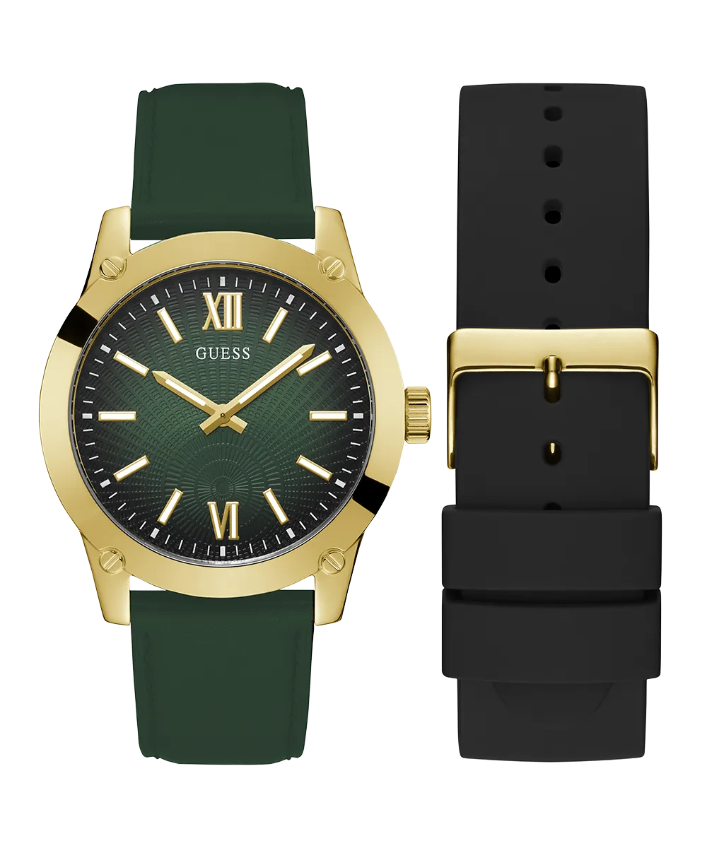 Guess Mens Gold Watches GUESS Mens Gold Tone Analog Watch Box Set