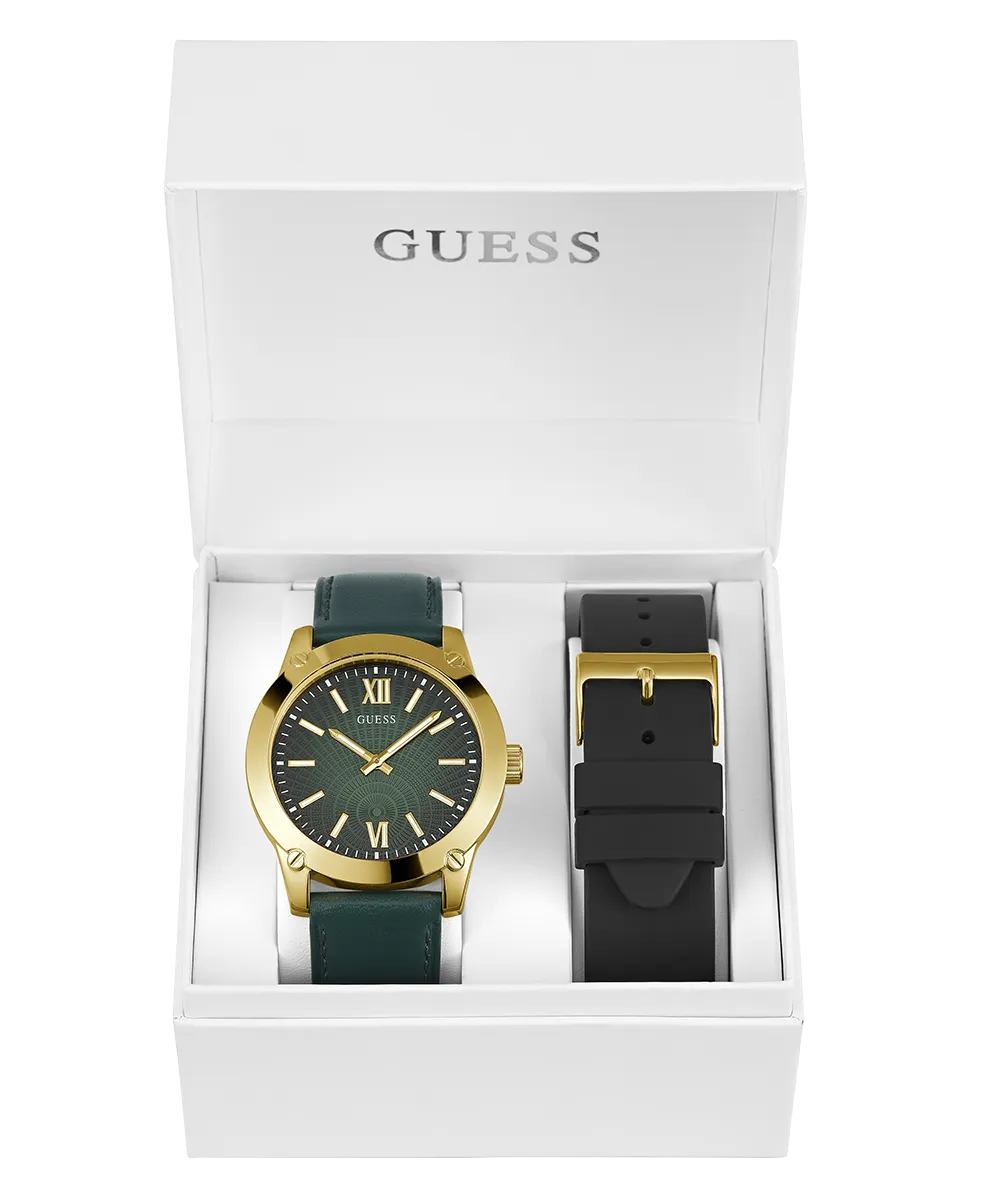 Guess Mens Gold Watches GUESS Mens Gold Tone Analog Watch Box Set