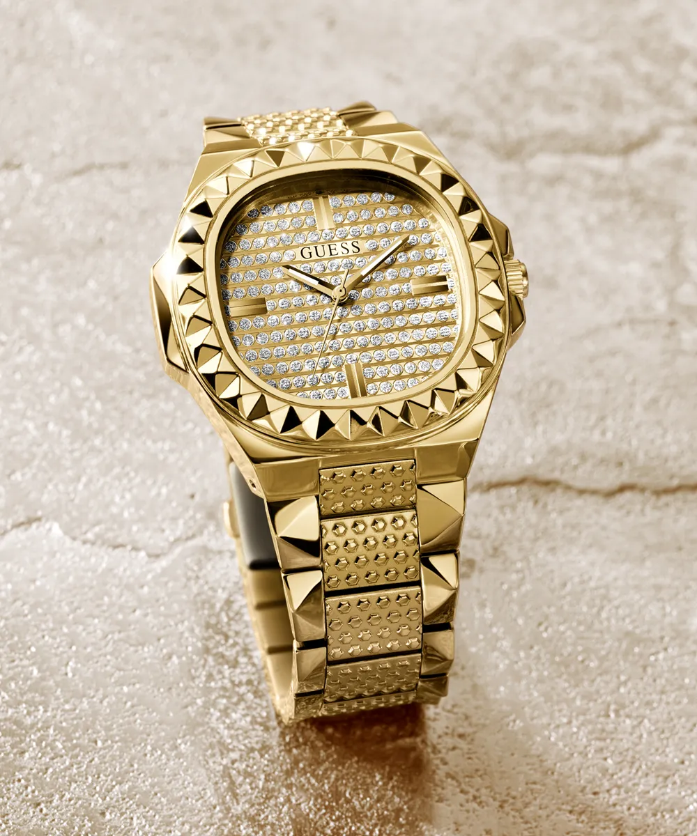 Guess Mens Gold Watches GUESS Mens Gold Tone Analog Watch