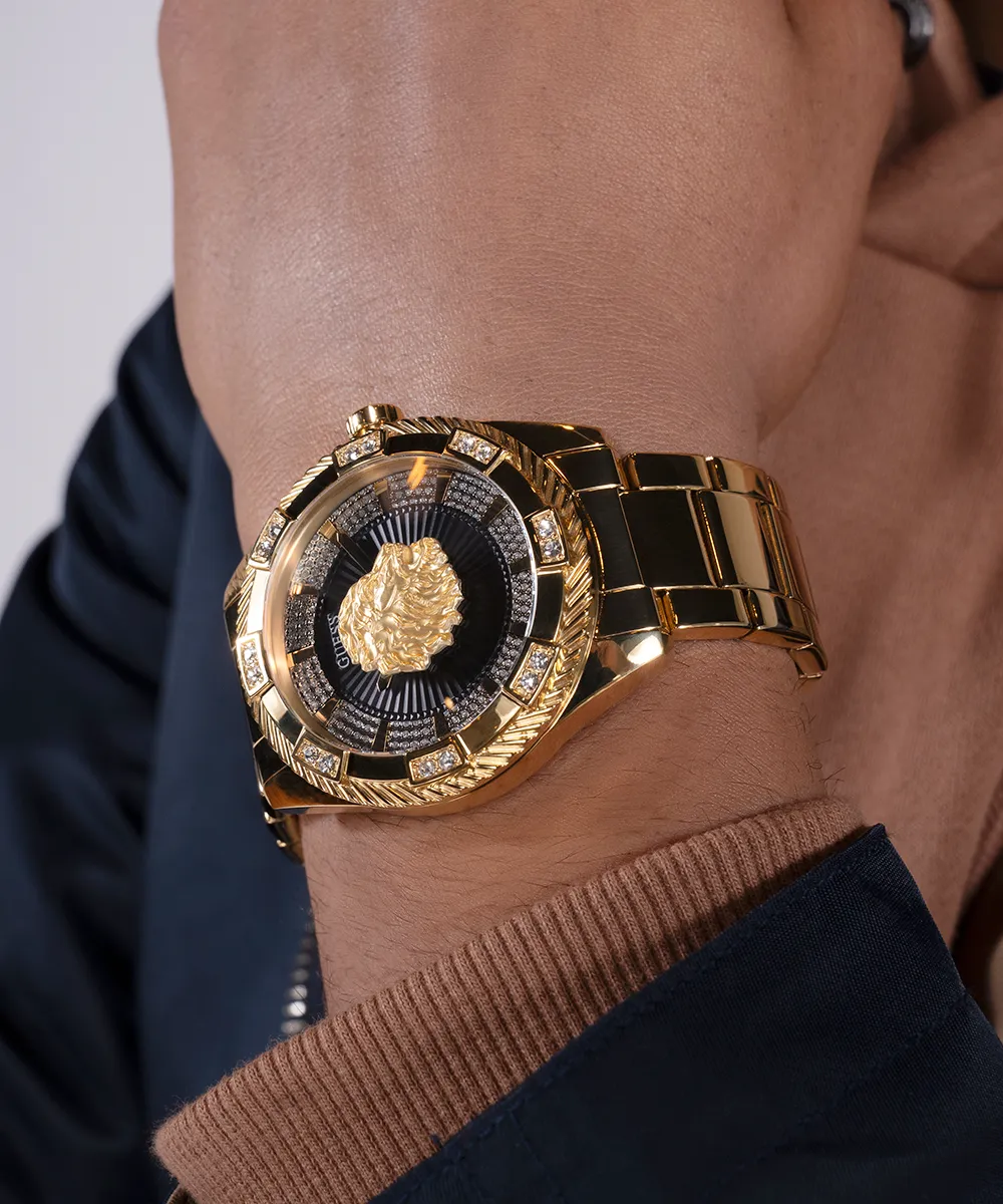 Guess Mens Gold Watches GUESS Mens Gold Tone Analog Watch
