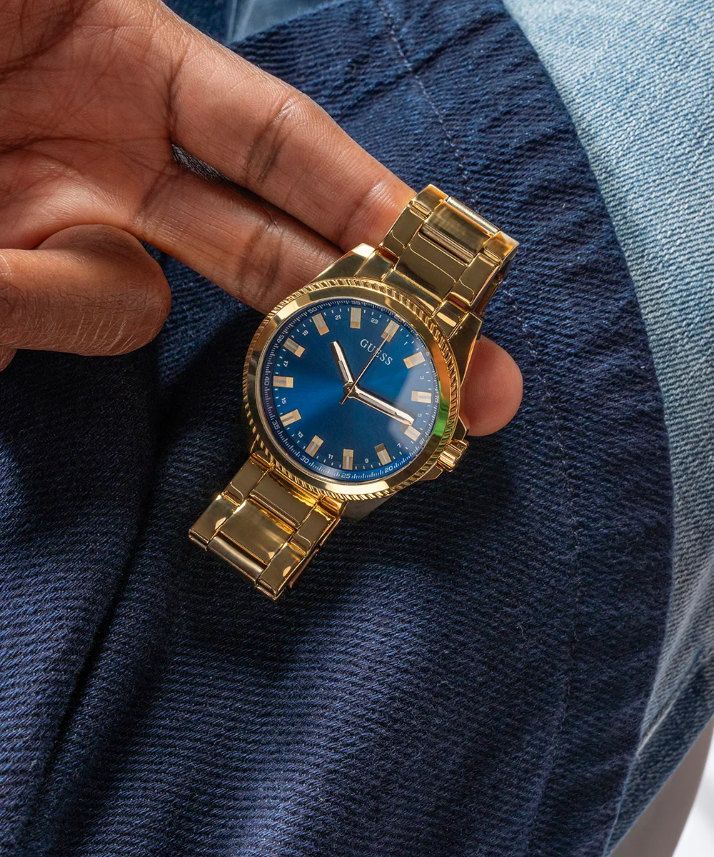 Guess Mens Gold Watches GUESS Mens Gold Tone Analog Watch