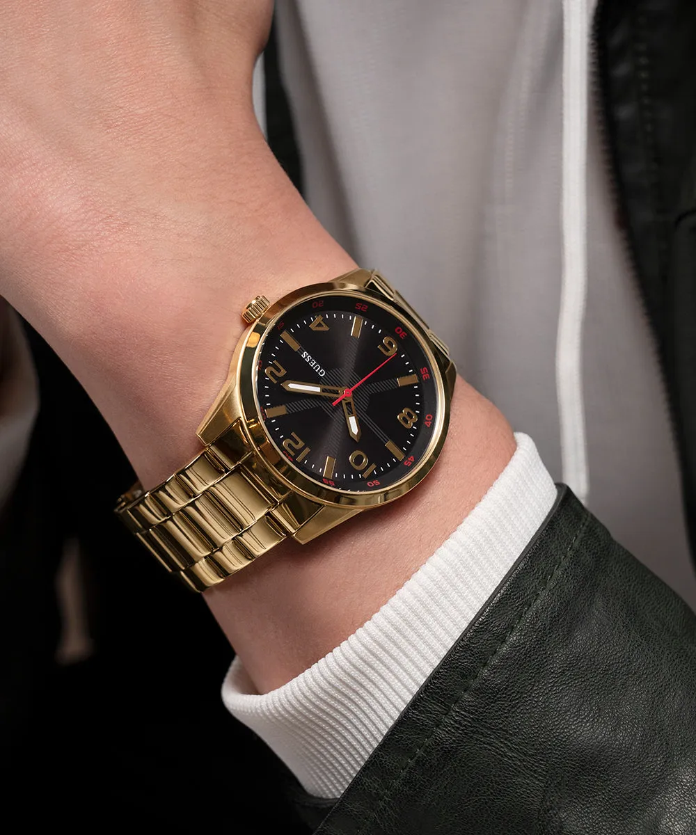 Guess Mens Gold Watches GUESS Mens Gold Tone Analog Watch