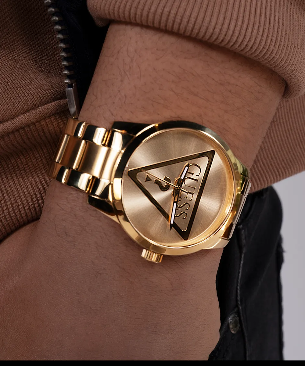 Guess Mens Gold Watches GUESS Mens Gold Tone Analog Watch