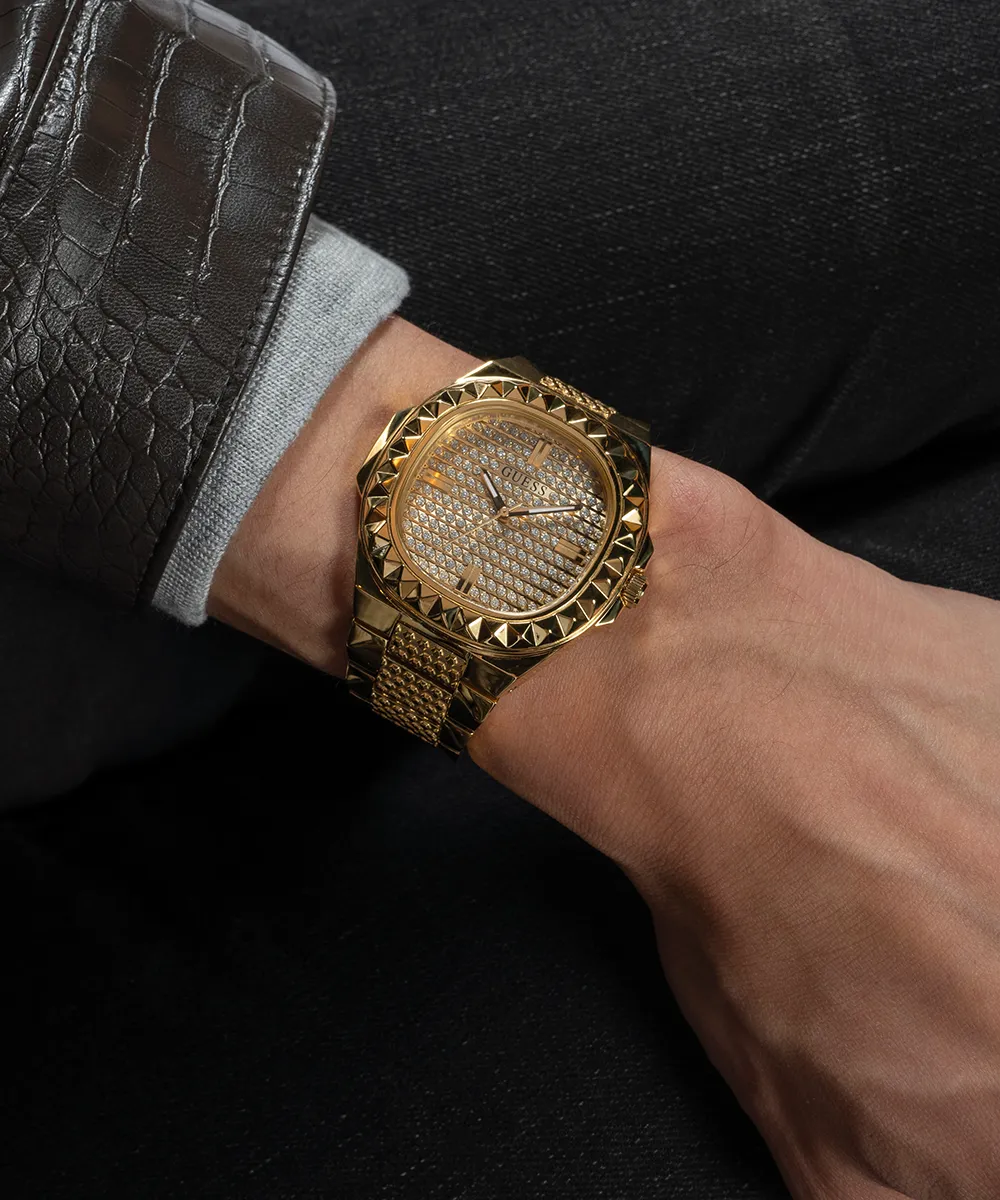 Guess Mens Gold Watches GUESS Mens Gold Tone Analog Watch