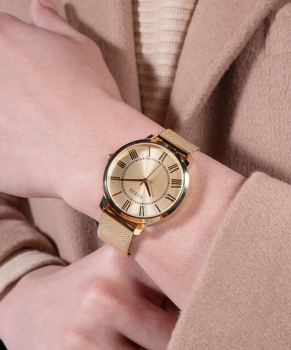 Guess Mens Gold Watches GUESS Mens Gold Tone Analog Watch