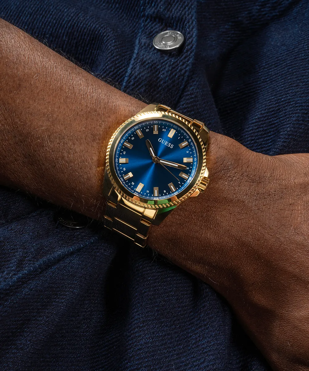 Guess Mens Gold Watches GUESS Mens Gold Tone Analog Watch