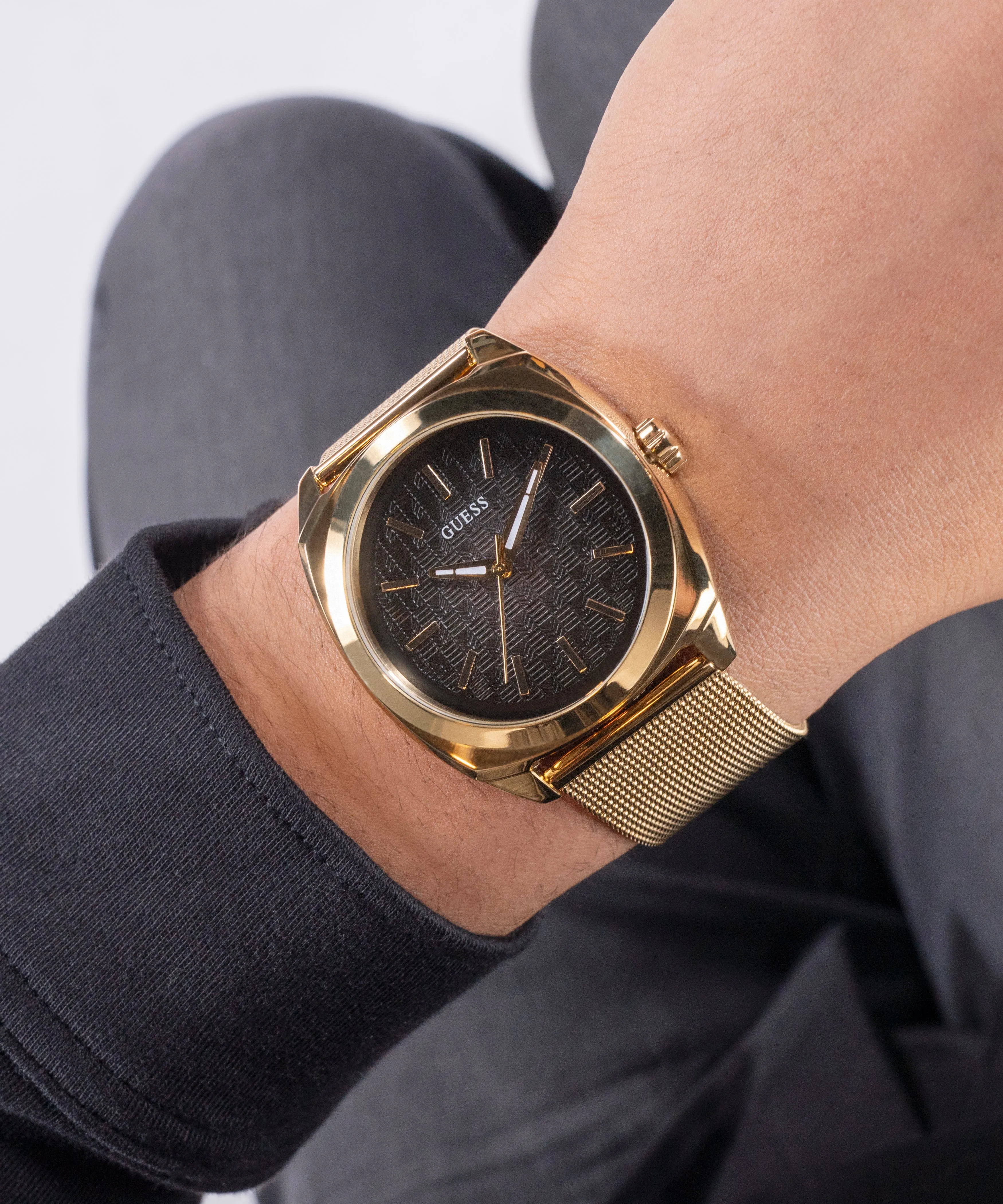Guess Mens Gold Watches GUESS Mens Gold Tone Analog Watch
