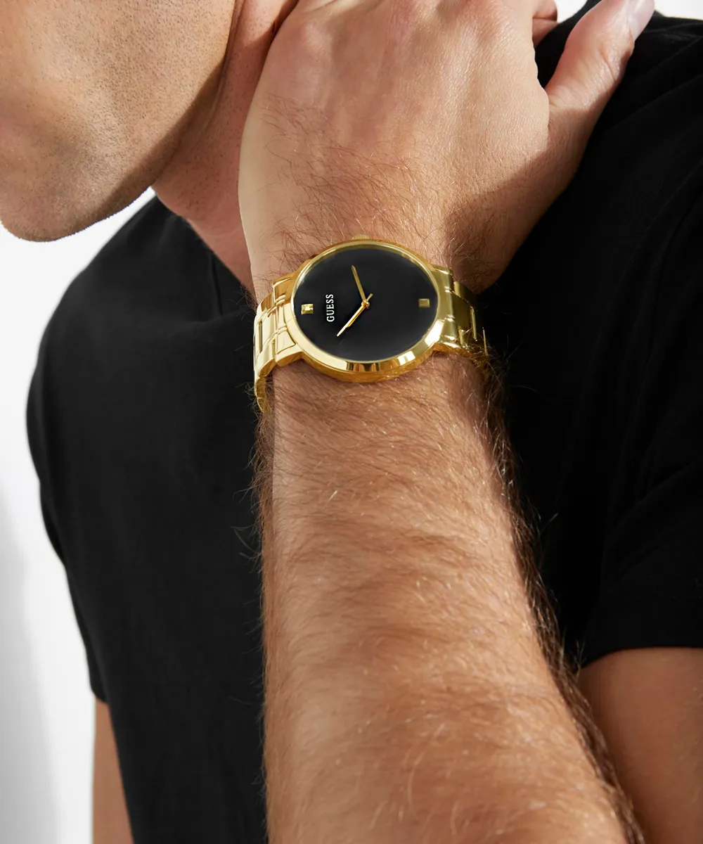 Guess Mens Gold Watches GUESS Mens Gold Tone Analog Watch