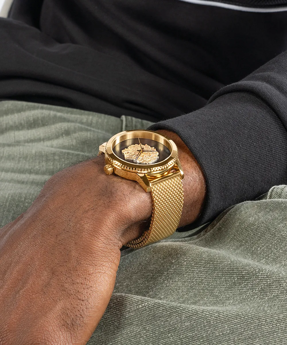 Guess Mens Gold Watches GUESS Mens Gold Tone Analog Watch