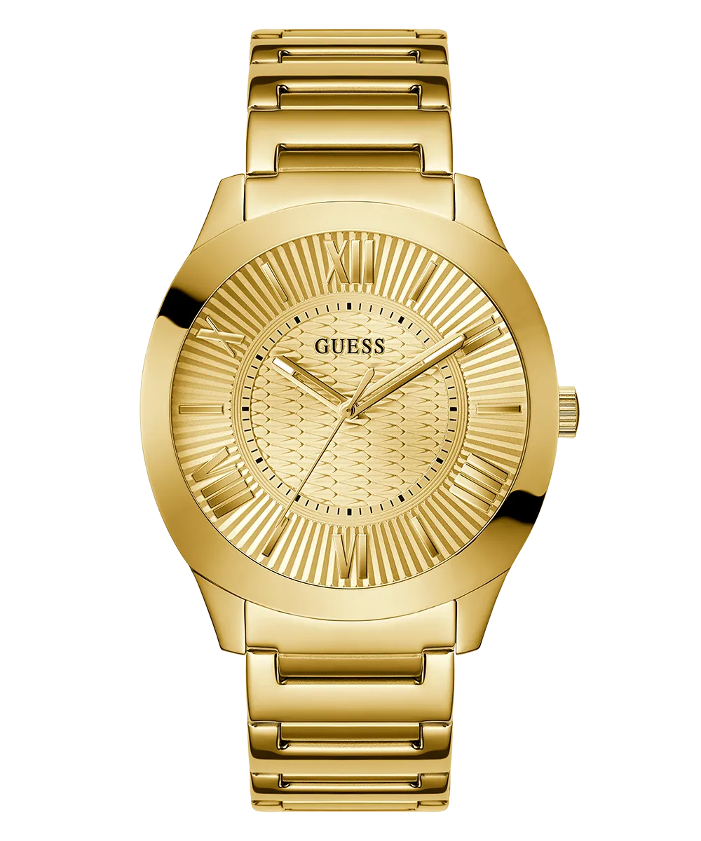 Guess Mens Gold Watches GUESS Mens Gold Tone Analog Watch