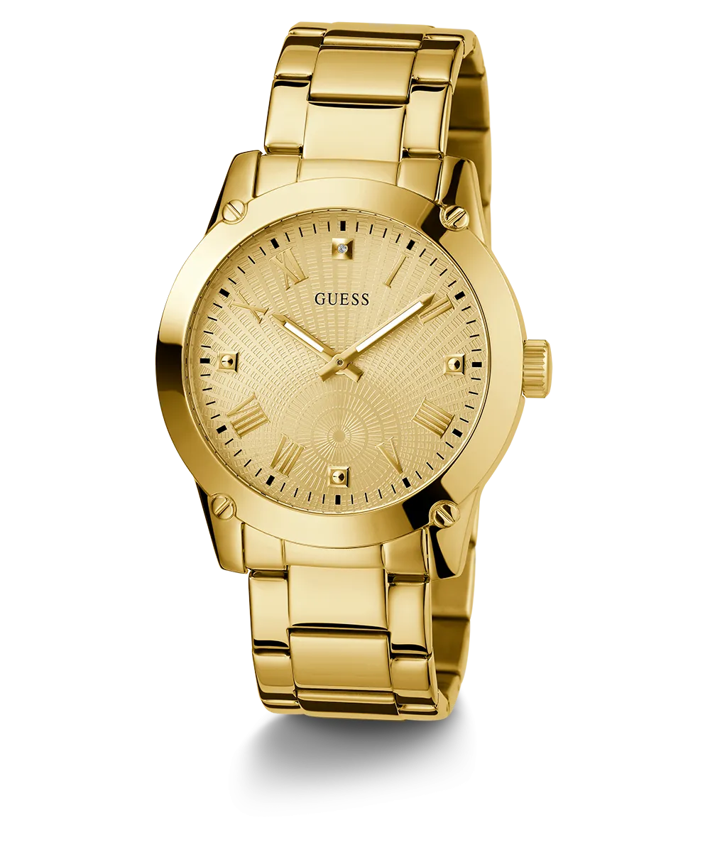 Guess Mens Gold Watches GUESS Mens Gold Tone Analog Watch