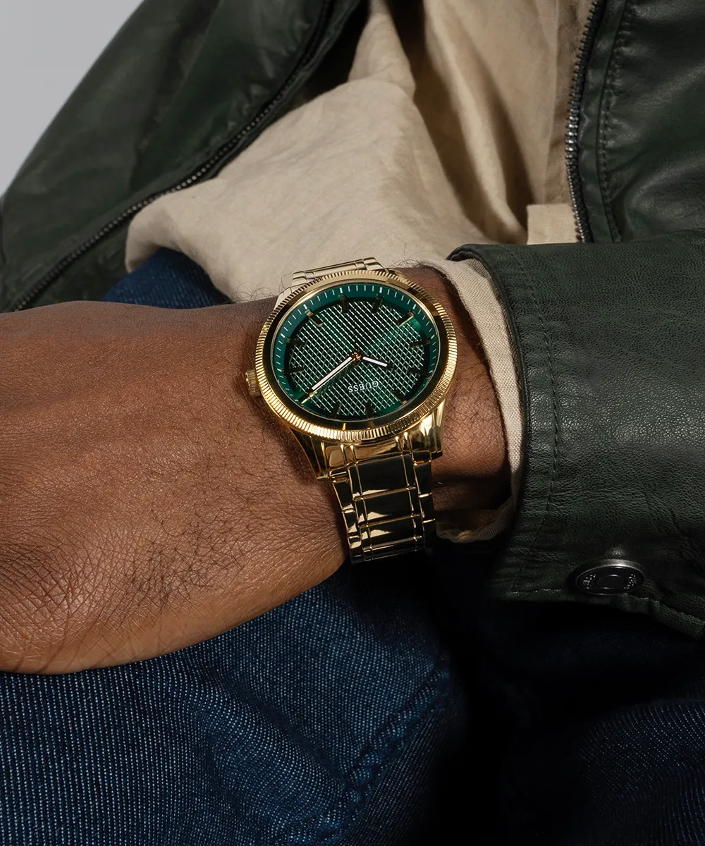 Guess Mens Gold Watches GUESS Mens Gold Tone Analog Watch