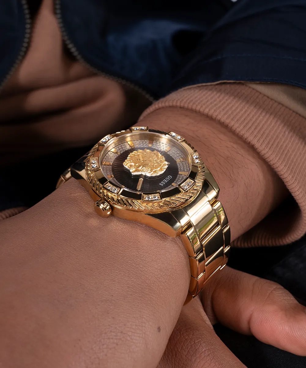 Guess Mens Gold Watches GUESS Mens Gold Tone Analog Watch