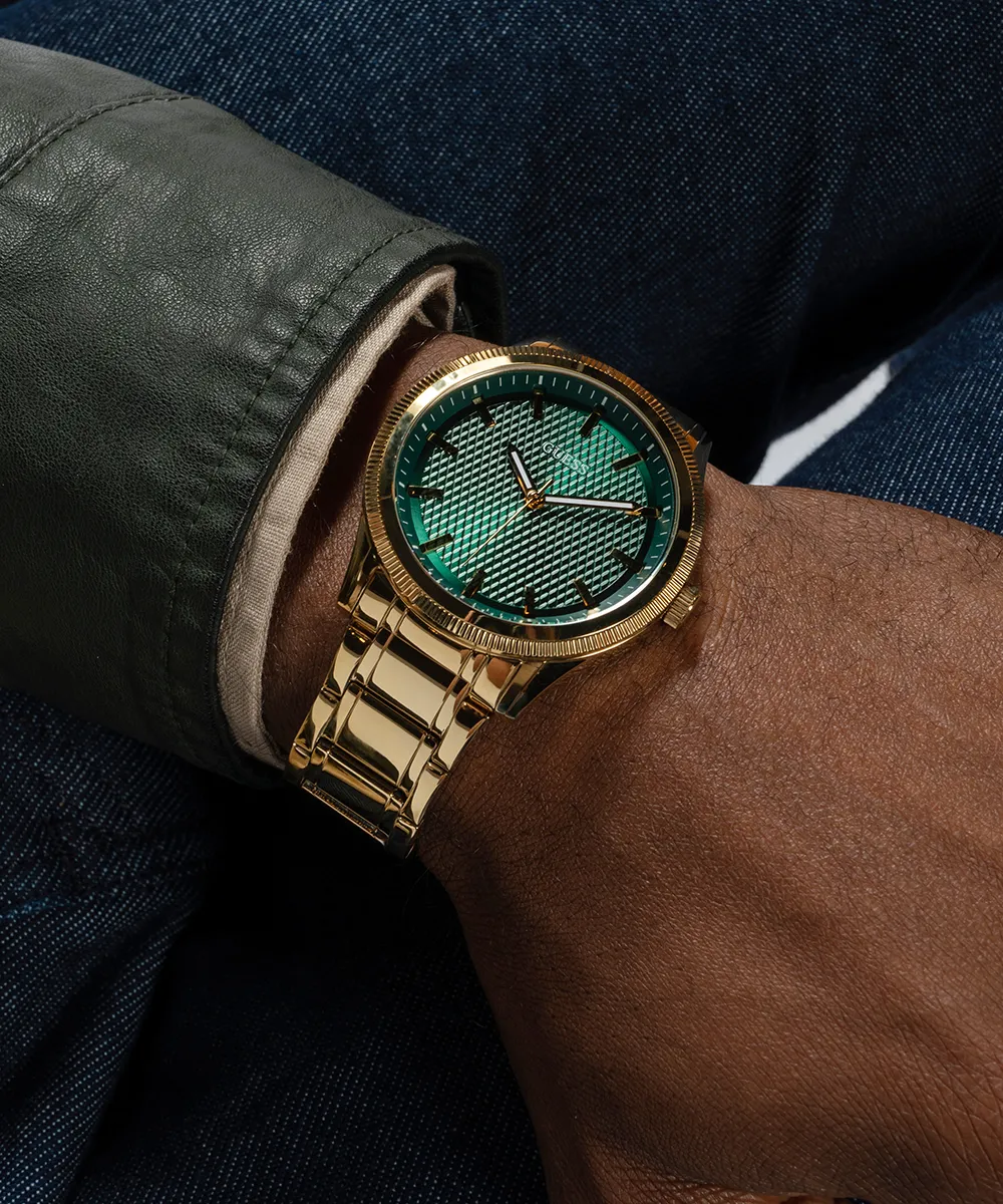 Guess Mens Gold Watches GUESS Mens Gold Tone Analog Watch