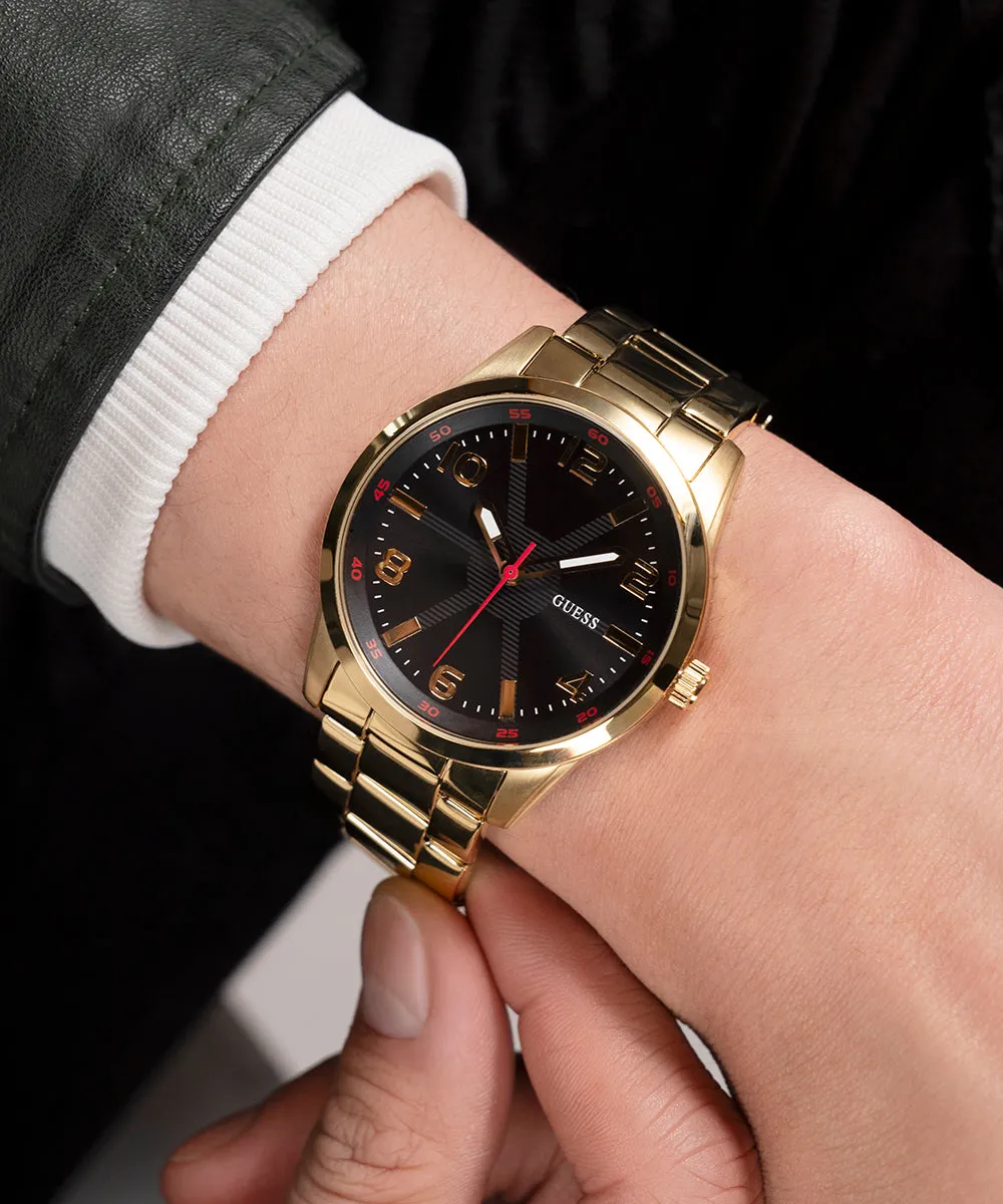 Guess Mens Gold Watches GUESS Mens Gold Tone Analog Watch