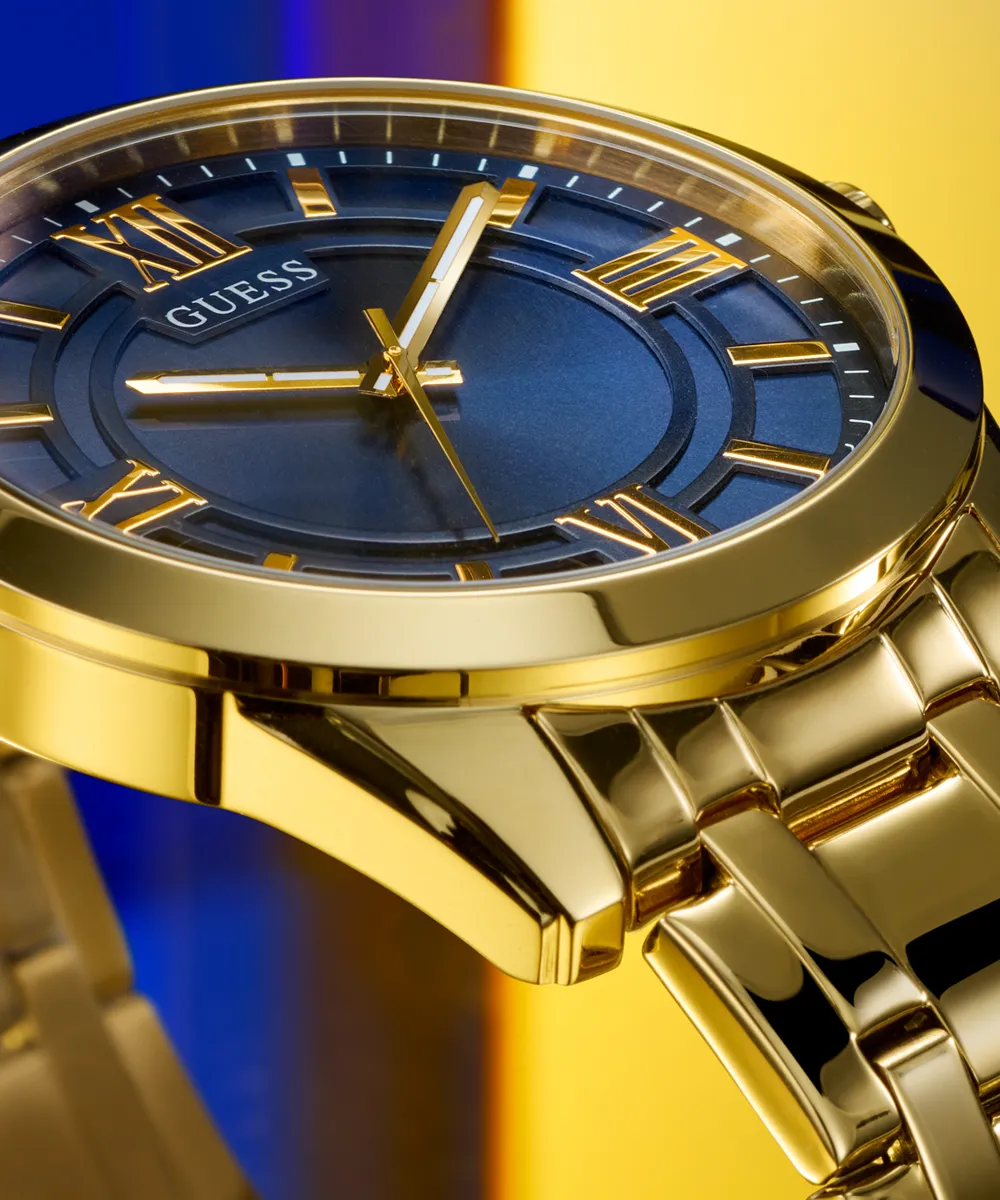 Guess Mens Gold Watches GUESS Mens Gold Tone Analog Watch