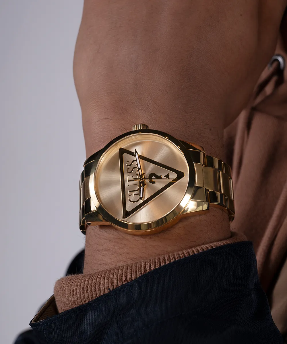 Guess Mens Gold Watches GUESS Mens Gold Tone Analog Watch