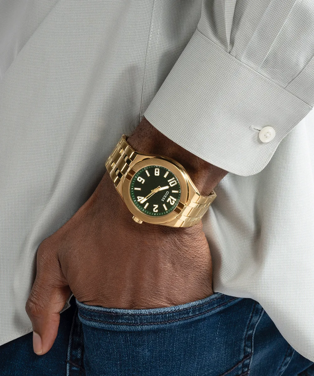 Guess Mens Gold Watches GUESS Mens Gold Tone Analog Watch